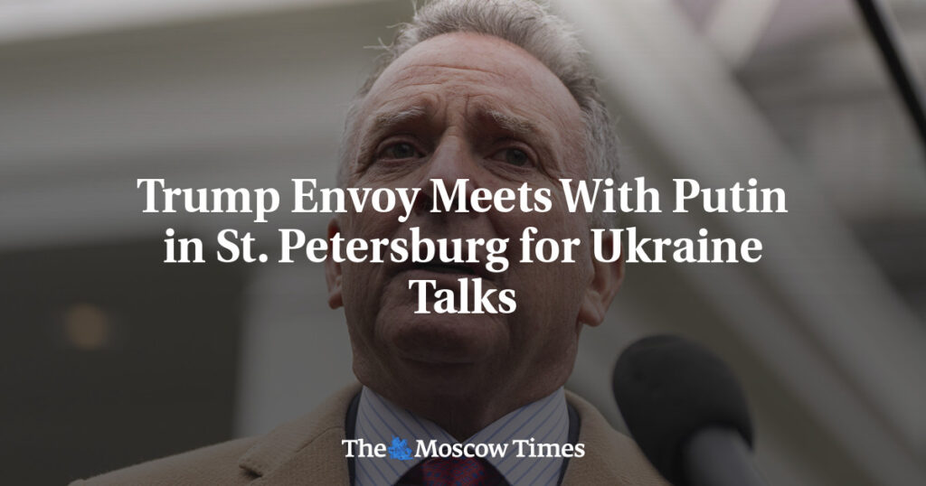 Посланник Трампа встретился с Путиным в Санкт-Петербурге для обсуждения ситуации в Украине Посланник Трампа встретился с Путиным в Санкт-Петербурге для обсуждения ситуации в Украине