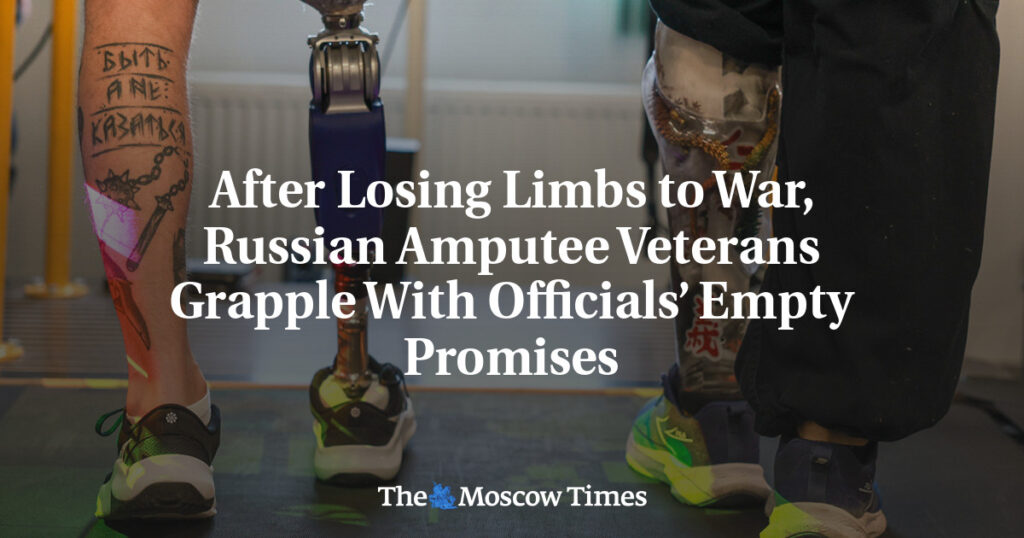 Потеряв конечности на войне, российские ветераны-ампутанты сталкиваются с пустыми обещаниями чиновников Потеряв конечности на войне, российские ветераны-ампутанты сталкиваются с пустыми обещаниями чиновников