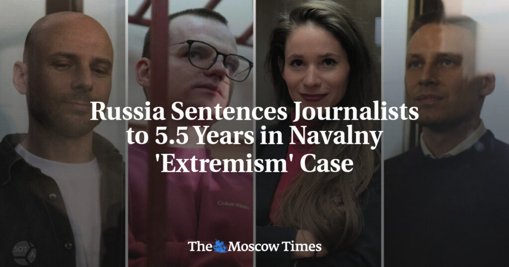 В России журналистов приговорили к 5,5 годам по делу об «экстремизме» Навального В России журналистов приговорили к 5,5 годам по делу об «экстремизме» Навального