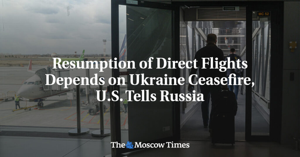 Возобновление прямых рейсов зависит от прекращения огня в Украине, сообщает США России Возобновление прямых рейсов зависит от прекращения огня в Украине, сообщает США России