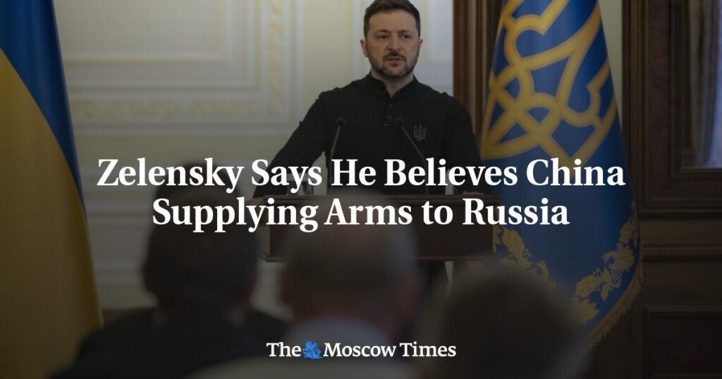 Зеленский заявляет, что считает Китай поставщиком оружия для России