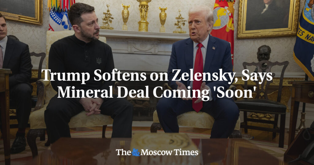 Трамп смягчил позицию по Зеленскому, заявил о скором заключении сделки по полезным ископаемым Трамп смягчил позицию по Зеленскому, заявил о скором заключении сделки по полезным ископаемым