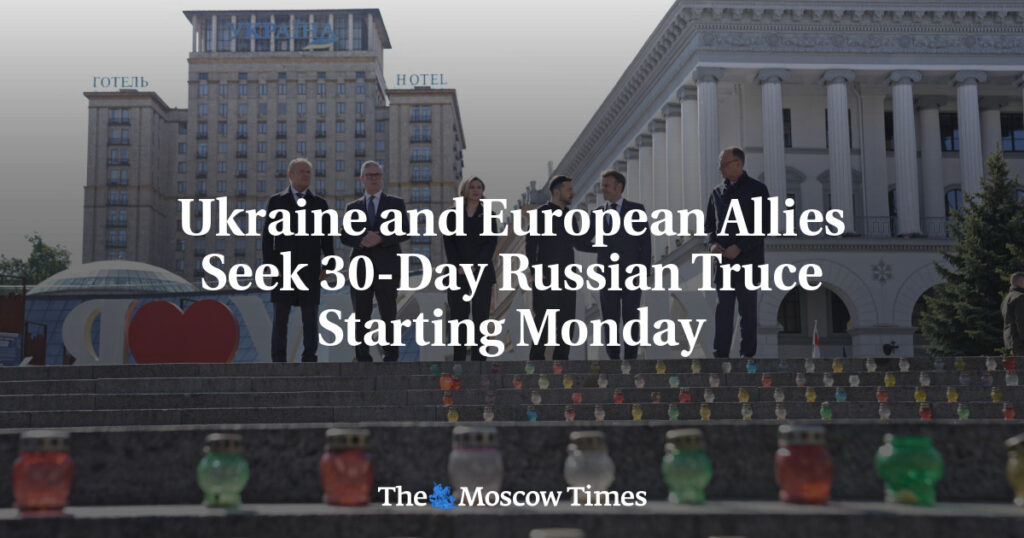Украина и европейские союзники добиваются 30-дневного перемирия с Россией, начиная с понедельника Украина и европейские союзники добиваются 30-дневного перемирия с Россией, начиная с понедельника