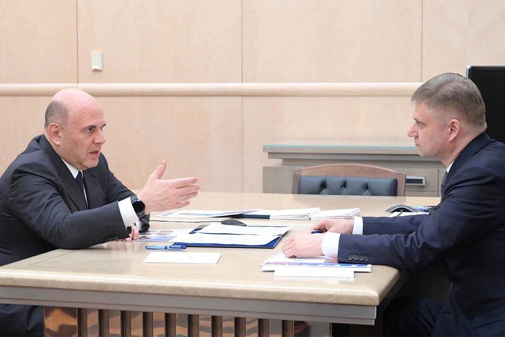 Михаил Мишустин обсудил работу РЖД с Олегом Белозеровым Михаил Мишустин обсудил работу РЖД с Олегом Белозеровым