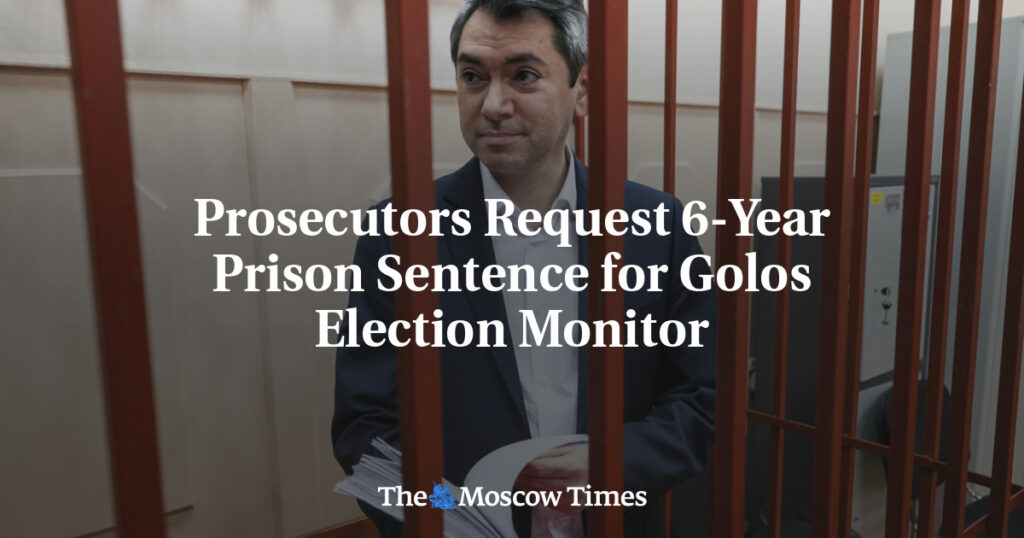 Прокуратура требует 6 лет тюрьмы для наблюдателя за выборами из “Голоса” Прокуратура требует 6 лет тюрьмы для наблюдателя за выборами из “Голоса”
