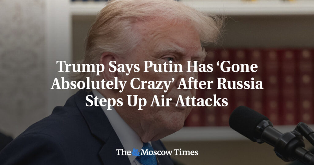 Трамп заявляет, что Путин «совершенно обезумел» после усиления воздушных атак России Трамп заявляет, что Путин «совершенно обезумел» после усиления воздушных атак России