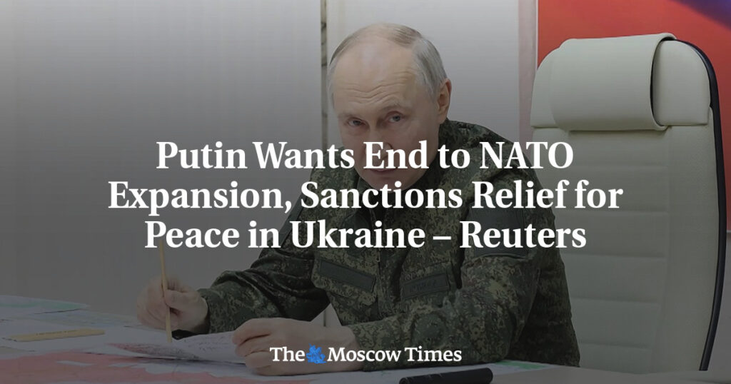 Путин хочет прекращения расширения НАТО и снятия санкций для мира в Украине – Reuters Путин хочет прекращения расширения НАТО и снятия санкций для мира в Украине – Reuters