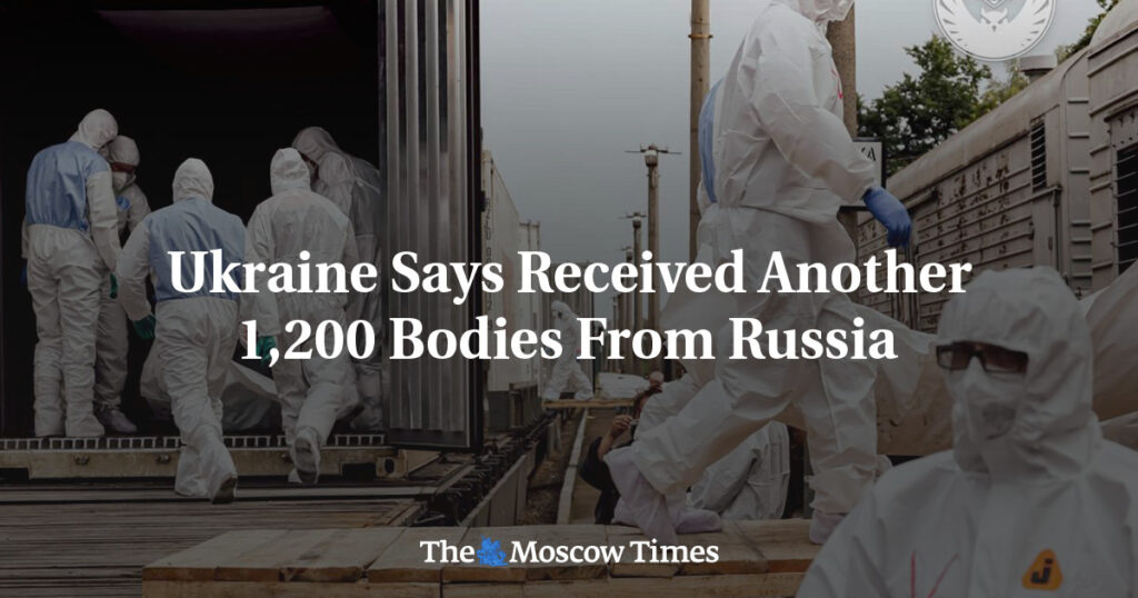 Украина заявила о получении еще 1200 тел из России Украина заявила о получении еще 1200 тел из России