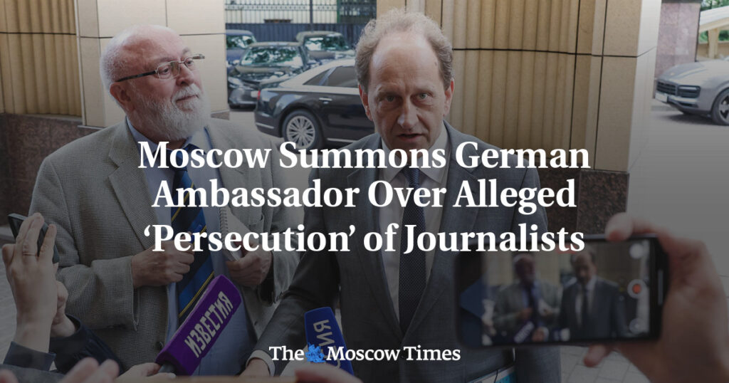 Москва вызвала немецкого посла из-за предполагаемых преследований журналистов Москва вызвала немецкого посла из-за предполагаемых преследований журналистов