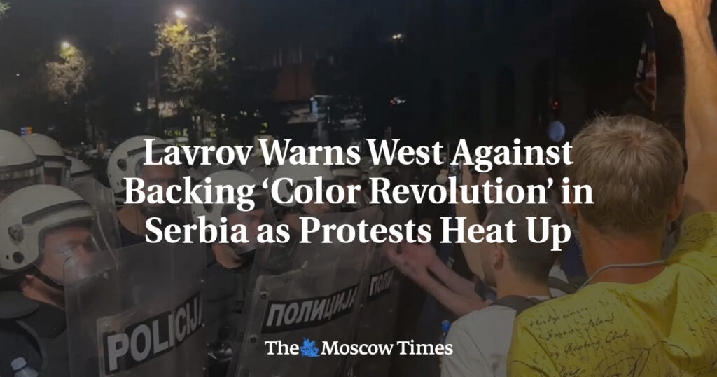 Лавров предостерег Запад от поддержки «цветной революции» в Сербии на фоне обострения протестов Лавров предостерег Запад от поддержки «цветной революции» в Сербии на фоне обострения протестов