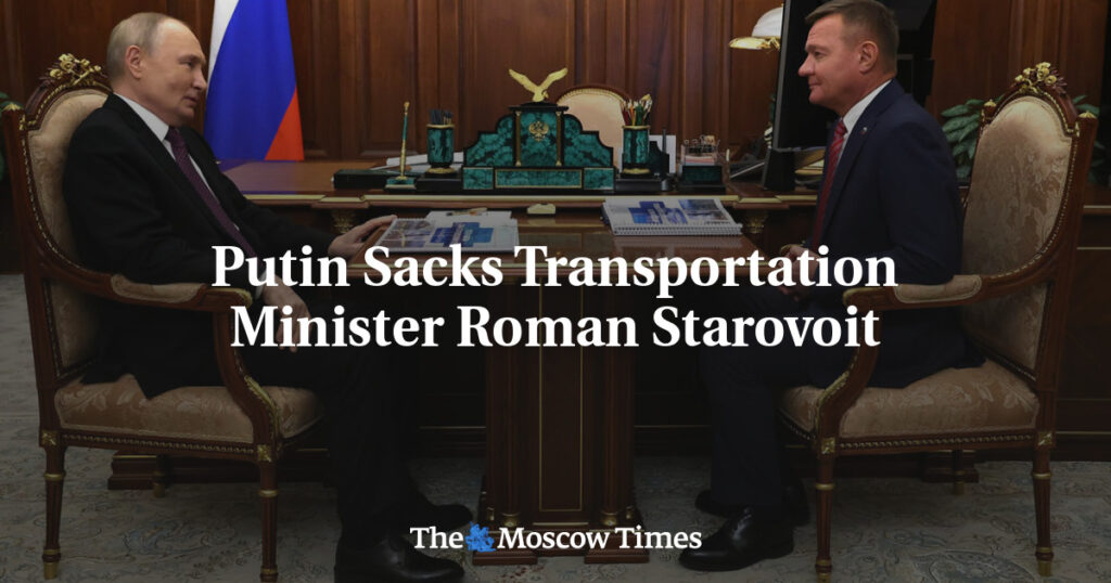 Путин отправил в отставку министра транспорта Романа Старовойта Путин отправил в отставку министра транспорта Романа Старовойта