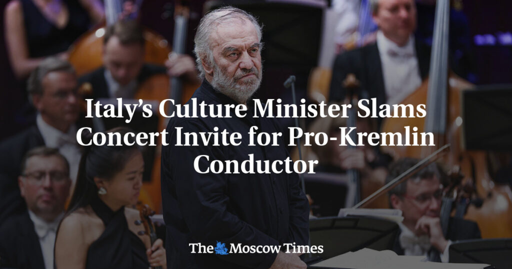 Министр культуры Италии осудил приглашение на концерт дирижера, поддерживающего Кремль Министр культуры Италии осудил приглашение на концерт дирижера, поддерживающего Кремль