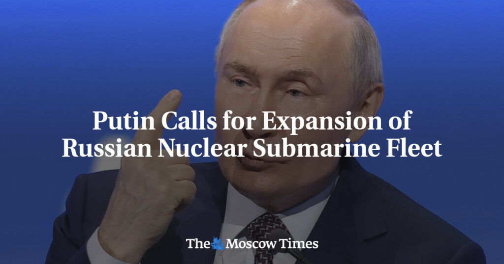 Путин призывает к расширению флота российских атомных подводных лодок Путин призывает к расширению флота российских атомных подводных лодок
