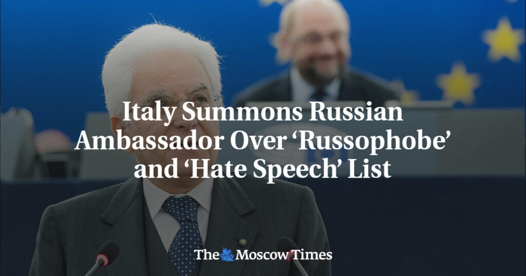 Италия вызвала российского посла из-за списка “русофобов” и “языка вражды” Италия вызвала российского посла из-за списка “русофобов” и “языка вражды”