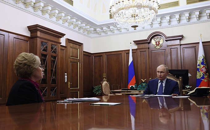 Переговоры с Валентиной Матвиенко, Председателем Совета Федерации Переговоры с Валентиной Матвиенко, Председателем Совета Федерации