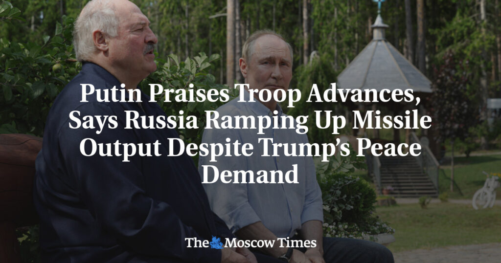 Путин Хвалит Успехи Войск и Сообщает об Увеличении Производства Ракет, Несмотря на Требования Трампа о Мире Путин Хвалит Успехи Войск и Сообщает об Увеличении Производства Ракет, Несмотря на Требования Трампа о Мире