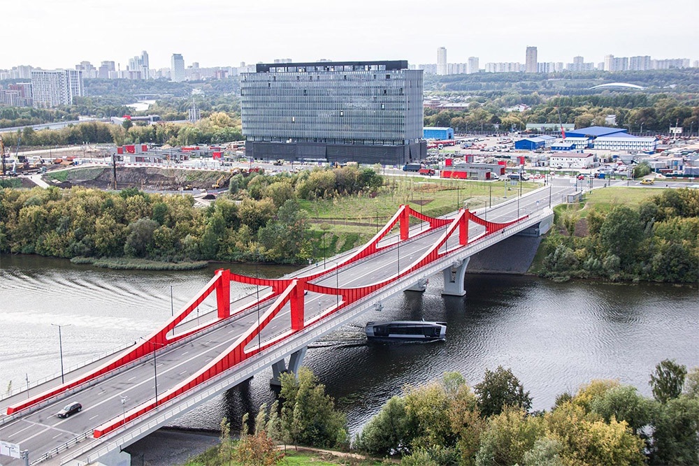 В Москве открыли Гагаринский мост. В Москве открыли Гагаринский мост.