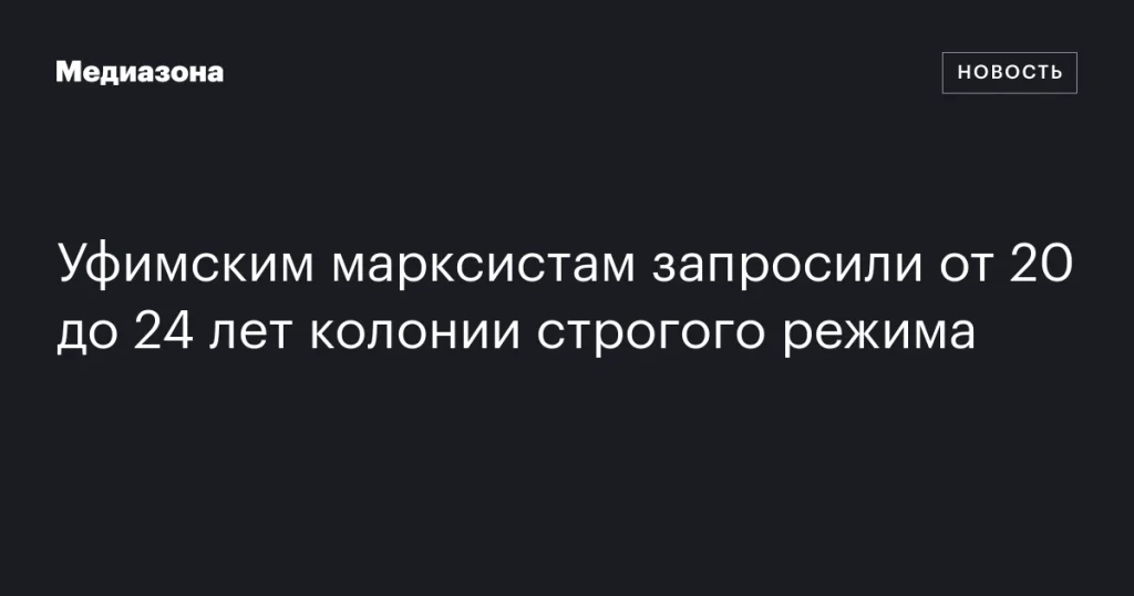 Уфимским марксистам грозит от 20 до 24 лет строгого режима