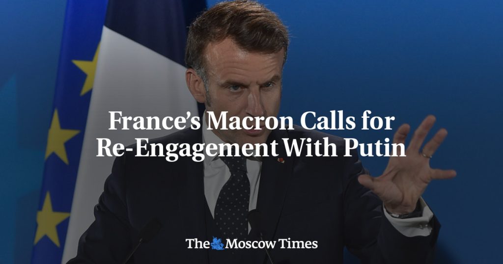 Макрон призывает к возобновлению диалога с Путиным
