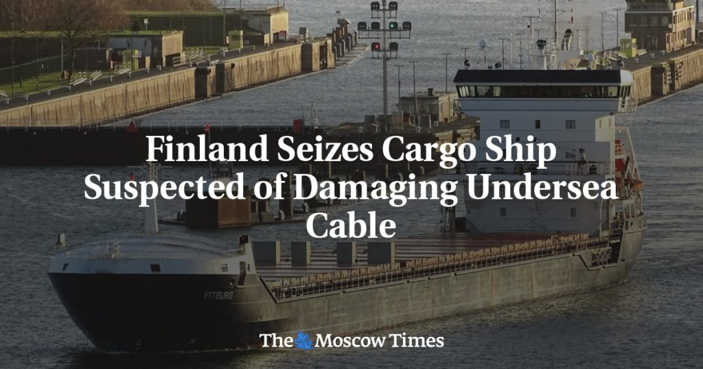 Финляндия задержала грузовое судно, подозреваемое в повреждении подводного кабеля