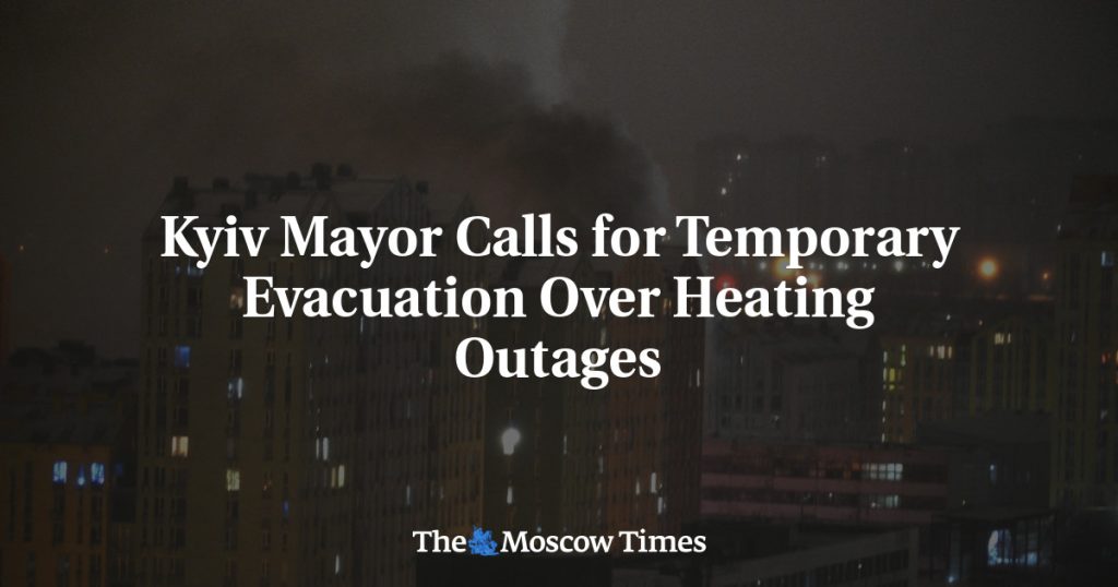 Мэр Киева призывает к временной эвакуации из-за отключений отопления