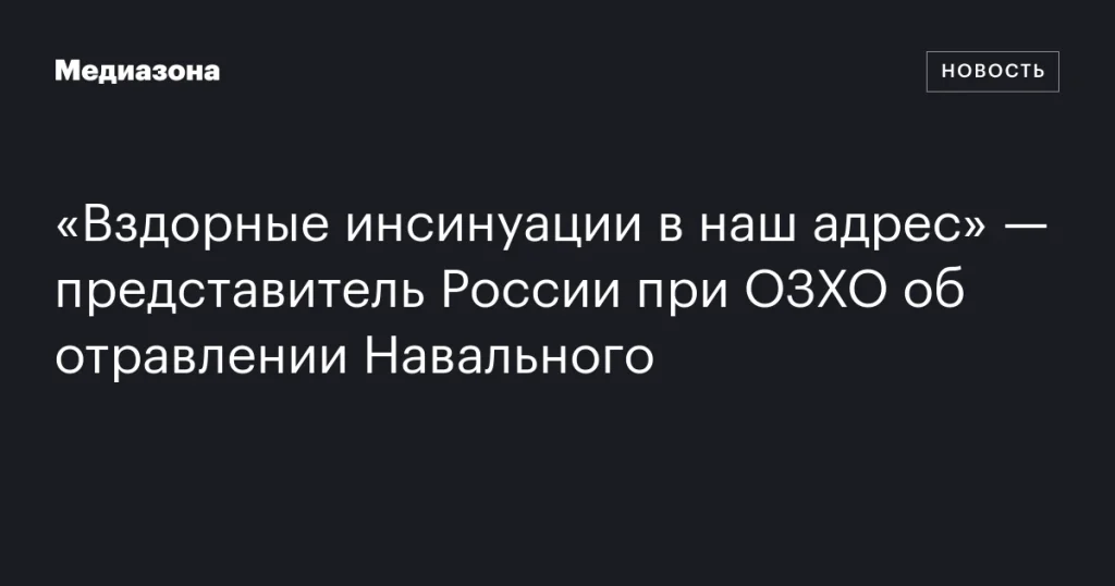 Российский представитель при ОЗХО отверг инсинуации о причастности к отравлению Навального