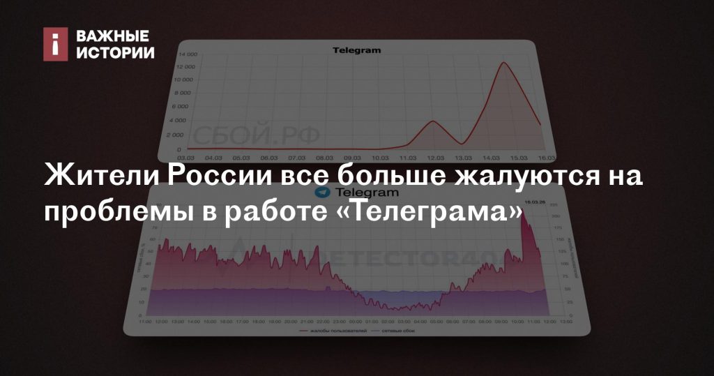 Россияне все чаще сообщают о сбоях в работе «Телеграма»
