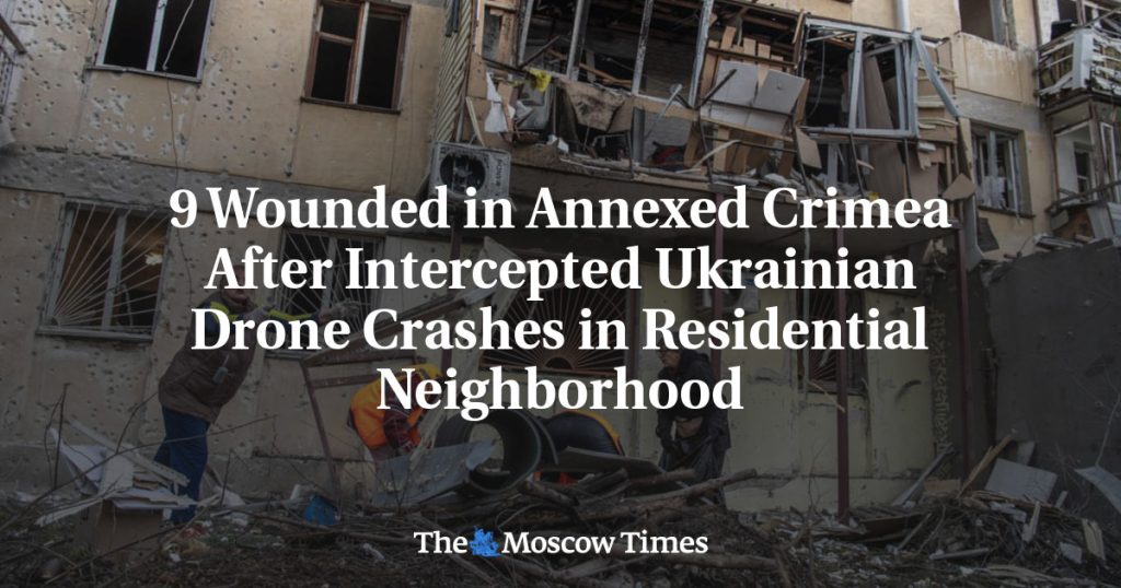 9 человек ранены в аннексированном Крыму после крушения украинского дрона в жилом районе