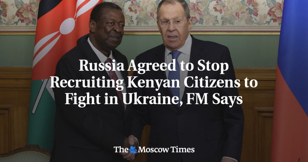 Россия согласилась прекратить привлечение граждан Кении для участия в конфликте на Украине, заявил министр иностранных дел