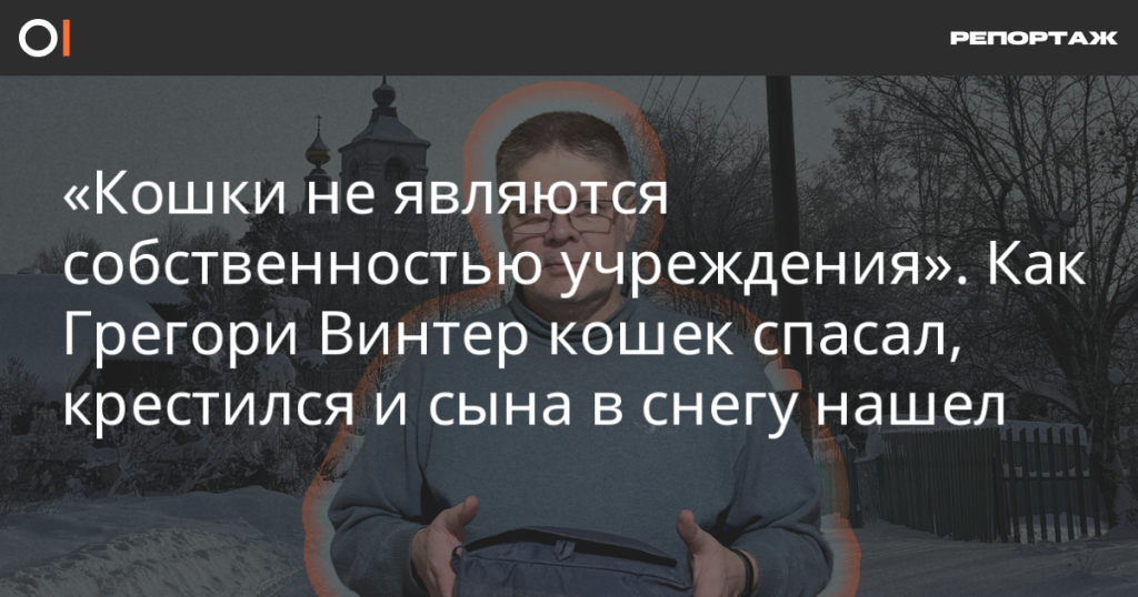 Кошки не принадлежат учреждениям: История спасения кошек Грегори Винтером, его крещения и нахождения сына в снегу