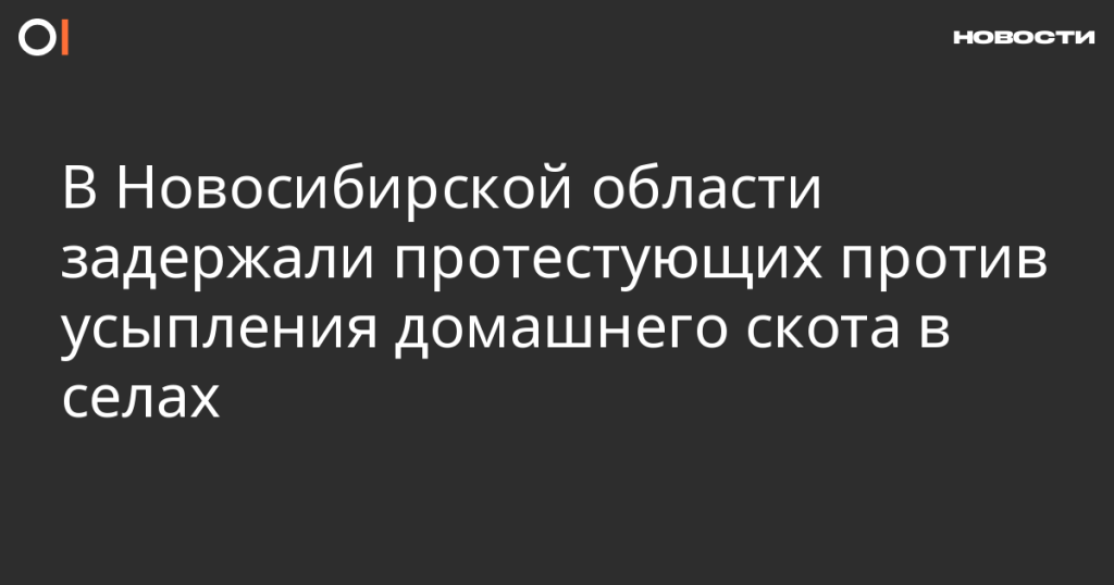 В Новосибирской области арестовали участников акции против усыпления скота в деревнях