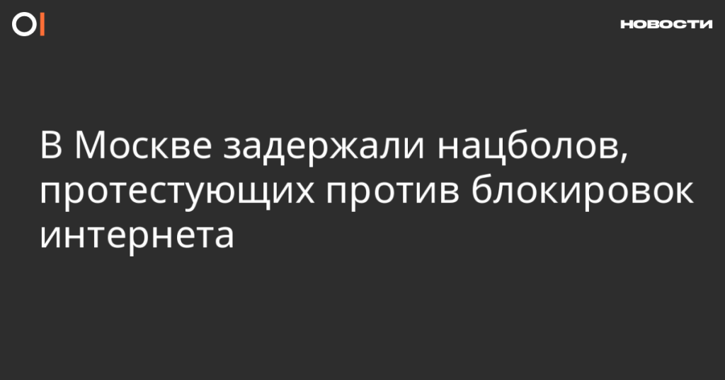 В Москве арестовали нацболов, выступающих против интернет-цензуры