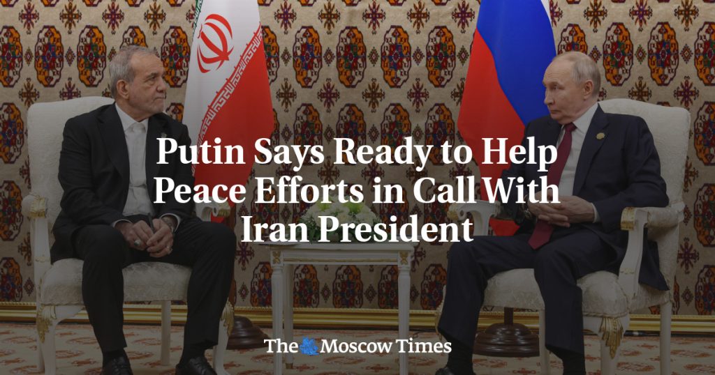 Путин заявил о готовности содействовать мирным усилиям в разговоре с президентом Ирана