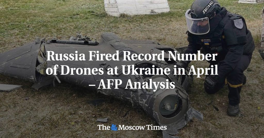 Россия запустила рекордное количество дронов по Украине в апреле – анализ AFP