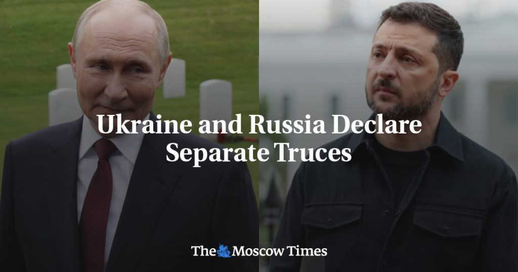 Украина и Россия объявили о раздельных перемириях