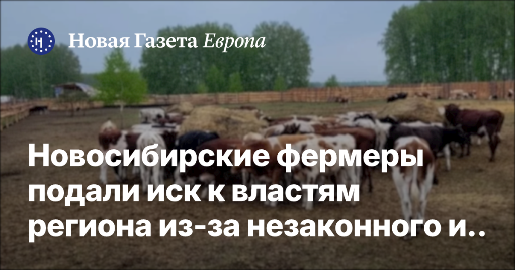Фермеры Новосибирска подали иск к региональным властям за незаконное изъятие скота Фермеры Новосибирска подали иск к региональным властям за незаконное изъятие скота