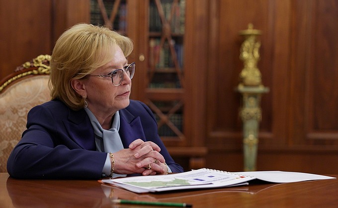 Президент России провёл встречу с Вероникой Скворцовой, главой ФМБА Президент России провёл встречу с Вероникой Скворцовой, главой ФМБА